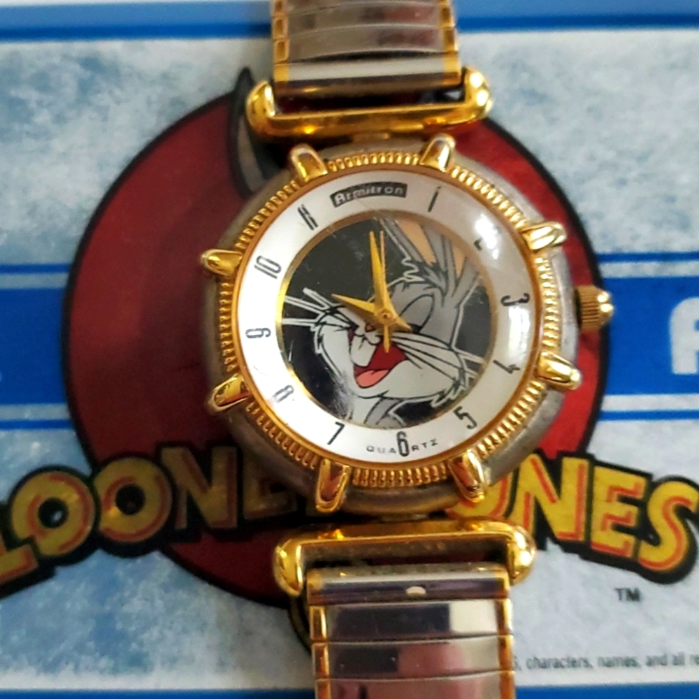 Vintage Looney Tunes Bugs Bunny Rabbit Armitron watch